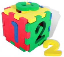Мягкий конструктор "Кубик" - Цифры, 12 деталей