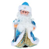 Фигурка "Дед Мороз" в голубой шубе, с посохом (звук), 29 см
