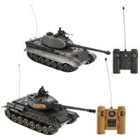 Радиоуправляемый танковый бой "Т-34 и King Tiger" (на аккум., свет, звук), 1:28