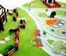 Детский игровой 3D ковер "Дача" с рисунком сельской местности (134х180 см)
