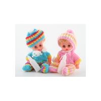 Набор Sweet Baby с двумя пупсами в вязаной одежде, 17 см