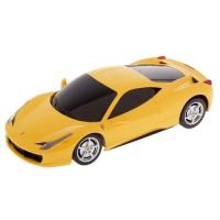 Машина р/у Ferrari 458 Italia (на бат., свет), желтая, 1:24