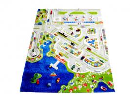 Детский игровой 3D-ковер "Мини город", 134 х 180 см