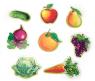 Набор из 8 макси-пазлов "Фрукты и овощи", 20 элементов
