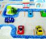 Детский игровой 3D-ковер "Трафик", синий, 80 х 150 см