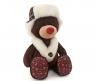Мягкая игрушка "Медведь Choco в ушанке", сидит, 25 см