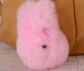 Подвеска на кольце "Кролик", розовая, 10 см