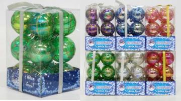 Новогодний набор из 12 елочных шаров с перламутровым блеском, 5 см