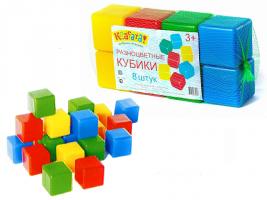 Набор разноцветных кубиков, 8 шт