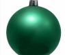 Елочный матовый шар, зеленый, 15 см