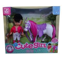 Игровой набор Cute Girl - Куколка-жокей с лошадью