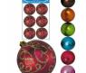 Новогодний набор из 6 елочных шаров "Завитки", 7 см