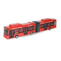 Металлическая модель длиннобазного автобуса City Bus, красная, 1:48