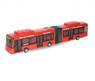 Металлическая модель длиннобазного автобуса City Bus, красная, 1:48
