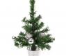 Новогодняя елка с украшениями, серебристая, 30 см