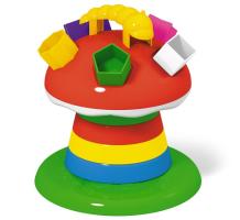 Развивающая игрушка "Сортер-пирамидка" - Гриб на поляне