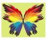 Раскраска по номерам "Бабочка-многоцветница", 16.5 х 13 см