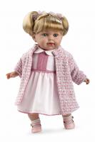Мягкая кукла Elegance в розовой одежде, с соской (звук), 42 см
