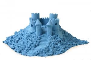 Домашняя песочница с формочками "Космический песок", голубой, 3 кг