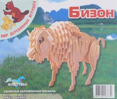 Сборная деревянная модель "Животные" - Бизон