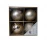 Набор новогодних шаров, 4 шт., серебристые, 15 см