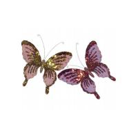 Праздничная подвеска "Бабочка с блестками", 16 см