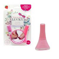Набор детской косметики Lucky - Клубничный бальзам для губ и коралловый лак