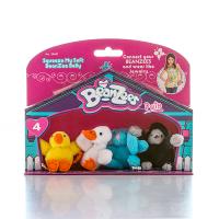 Набор из 4 мини-игрушек Beanzees - Цыпленок, утенок, кролик и горилла