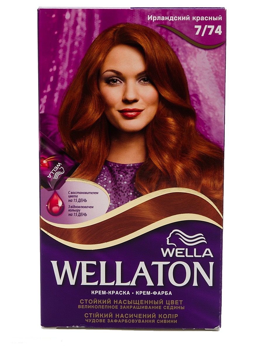 Wellaton крем-краска для волос стойкая 6 4 медь