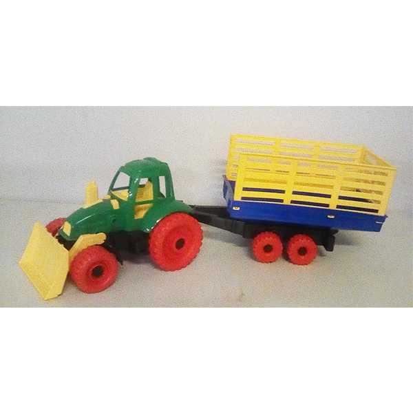Трактор с грейдером и прицепом №3