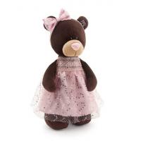 Мягкая игрушка Choco&Milk - Медведица в платье с блестками, 30 см