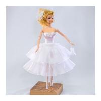 Набор одежды и аксессуаров для кукол "Белое платье" - Модель 11