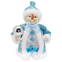 Кукла "Снеговик", голубая, 20 см