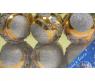 Набор из 6 елочных шаров ручной работы с узором и блестками, 6 см