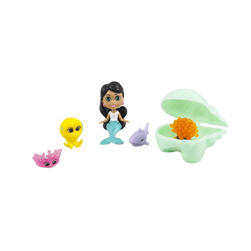Игровой набор Splashlings - Русалка с осьминогом, акулой и кораллом