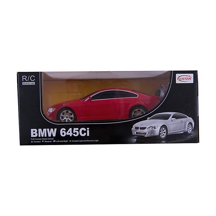 Машина р/у BMW 645Ci (на бат., свет, звук), красная, 1:24