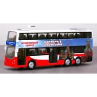 Инерционный двухэтажный экскурсионный автобус "Москва" (свет, звук)