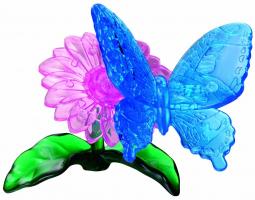 Кристальный 3D-пазл "Голубая бабочка", 38 элементов