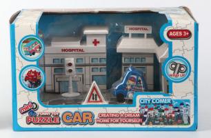 Игровой набор с заводной машинкой Puzzle Car