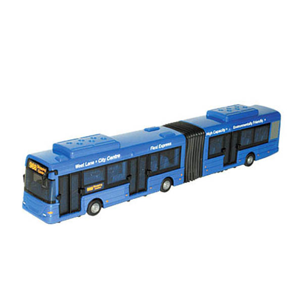 Металлическая модель длиннобазного автобуса City Bus, синяя, 1:48