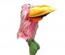 Игрушка на руку "Каркающая ворона", розово-зеленая, 23 см
