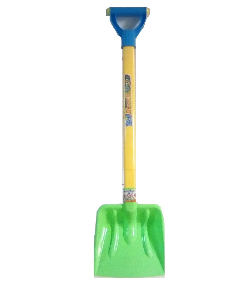 Пластмассовая лопата с выдвижной ручкой, зеленая, 94.5 см