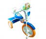 Детский трехколесный велосипед, синий с оранжевыми колесами