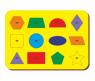 Рамка-вкладыш "Ментессори" - Геометрия, желтая, 12 элементов