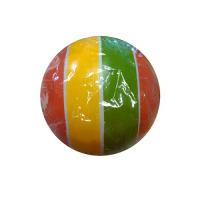 Лакированный мяч "Полоса", красно-желтый, 10 см