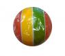 Лакированный мяч "Полоса", красно-желтый, 10 см