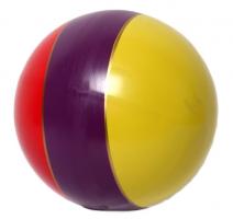 Полосатый лакированный мяч, 15 см