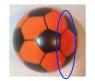 (УЦЕНКА) Мячик "Футбол", оранжевый, 7.6 см