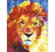 Картина по номерам Polygon Art - Портрет льва, 40 х 50 см