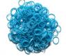 Резинки для плетения браслетов "Силикон", голубой металлик